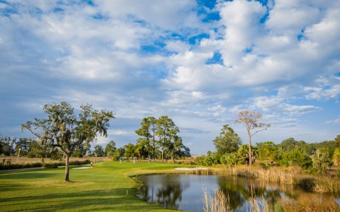 view of a golf course at the resort