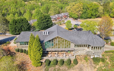 Aerial view of the property
