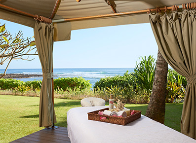 view of the spa overlooking the ocean
