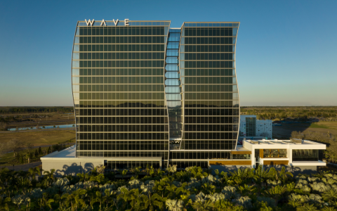 lake nona wave hotel exterior view in day time