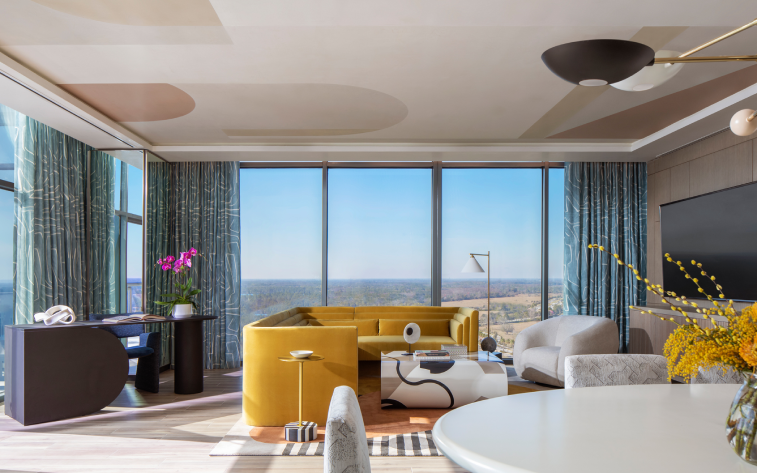 wave hotel penthouse living room