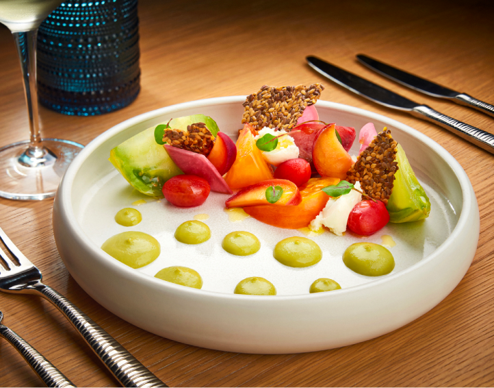 bacan tomato herirloom salad