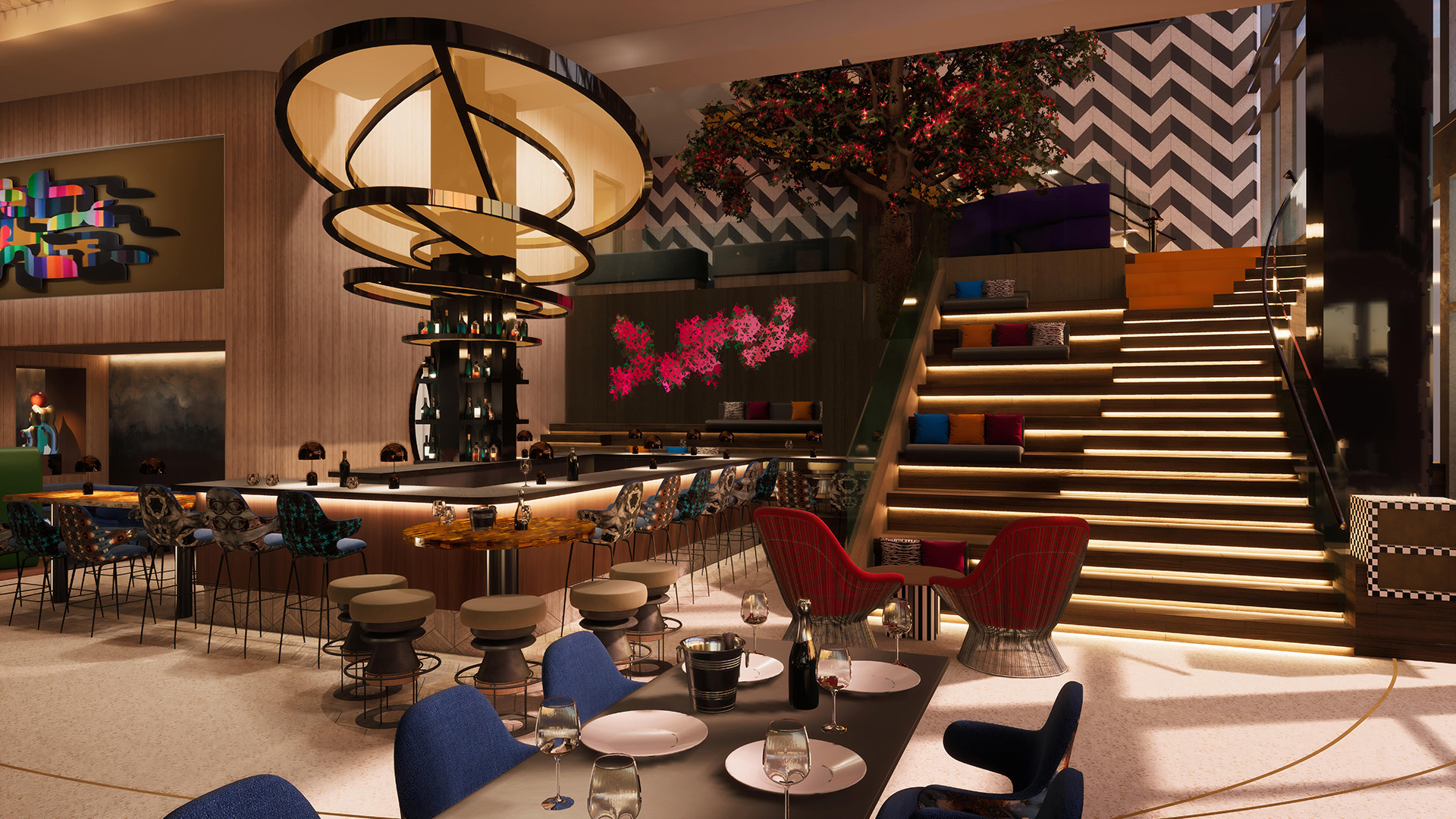 wave lakenona dining lobby bar