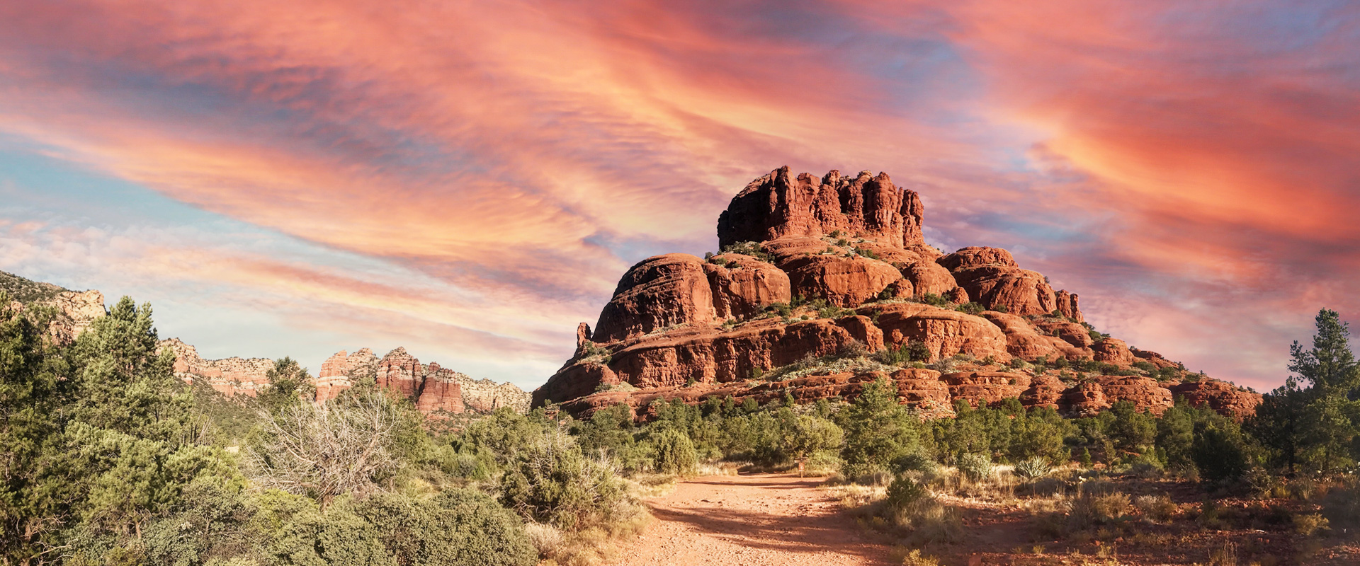 Beautiful View of the Red Rock Country on a sunset