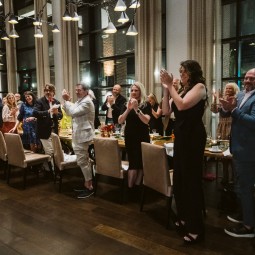 the attendees giving the chefs a round of applause