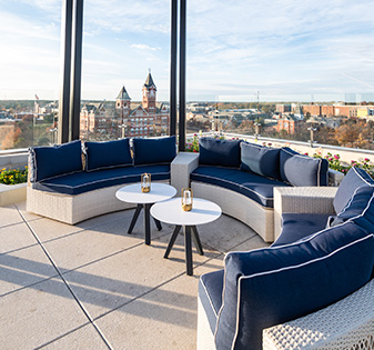 round sofa on the Rooftop