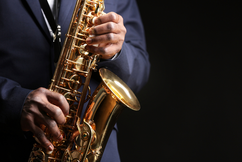 jazz musician playing the saxophone