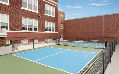 the pickleball tennis court