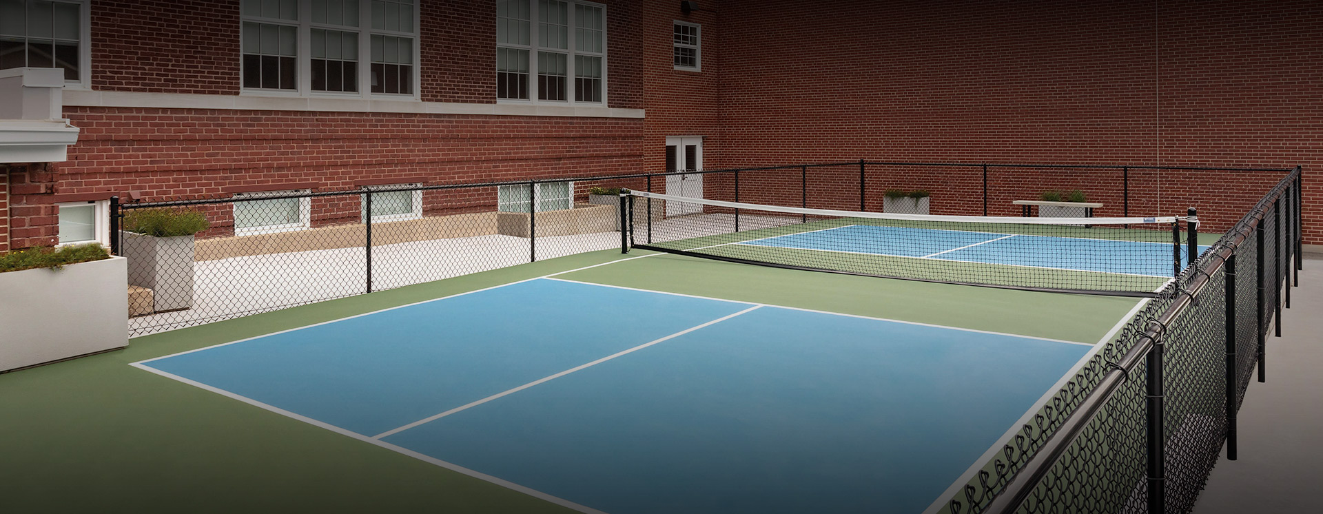 a view of the tennis court