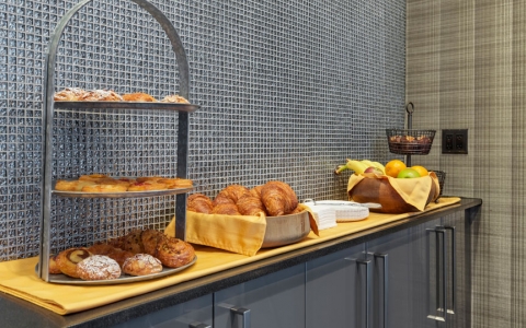 breakfast buffet with pastries