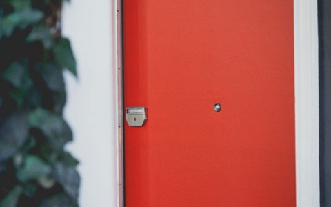 exterior red door