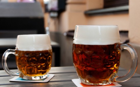 two beer mugs