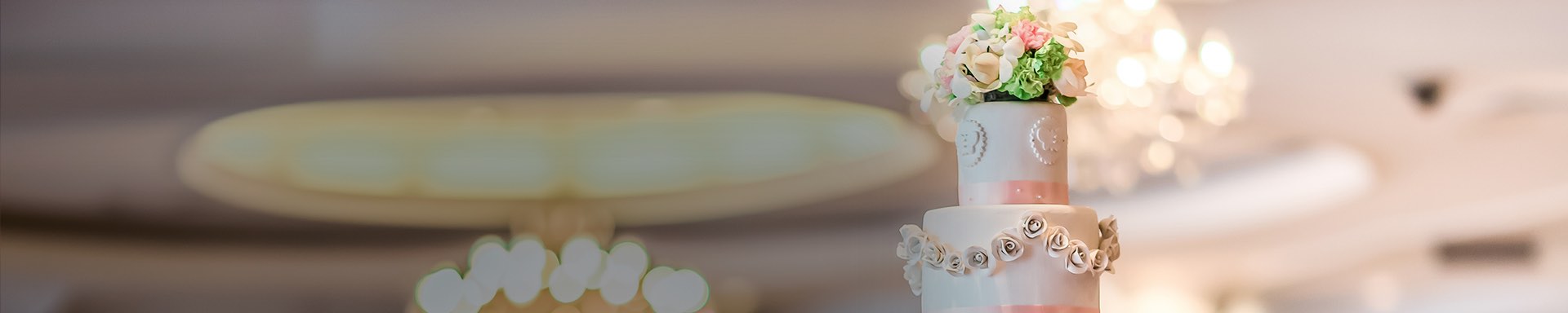 cropped image of a large wedding cake