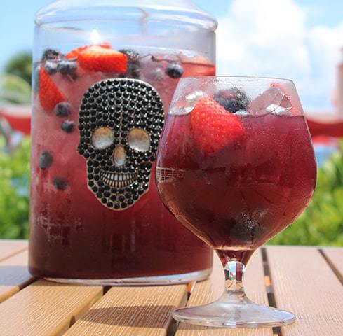 Halloween Red Drink with Skull on Jug