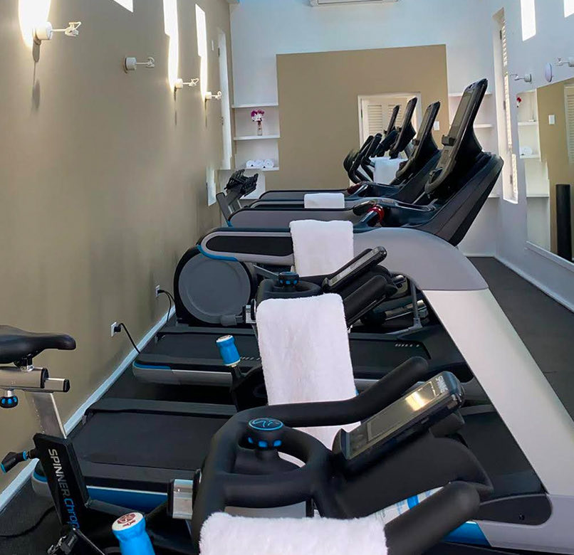 Some gym machines at the fitness center