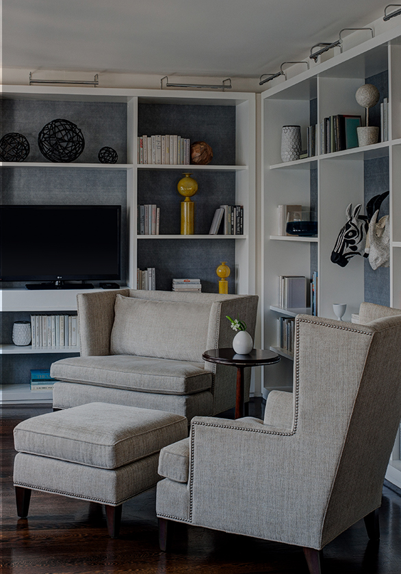 two accent chairs in living room