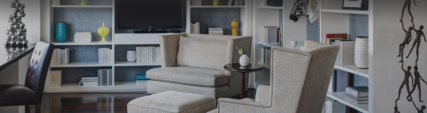 two accent chairs in living room
