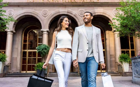 couple walking outside together