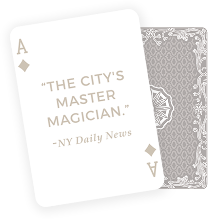 an ace card that says the city's master magician - ny daily news