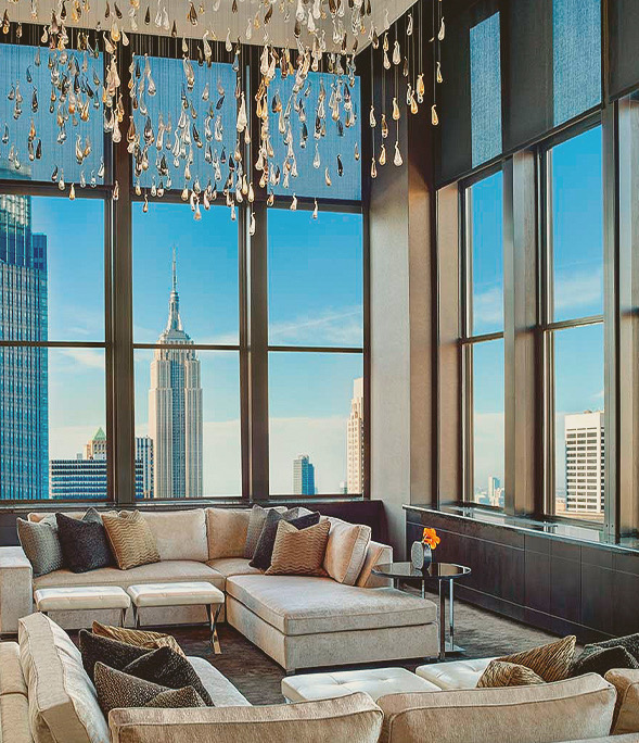 floor to ceiling windows at daytime