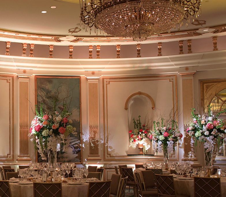 beautiful reception area in villard ballroom