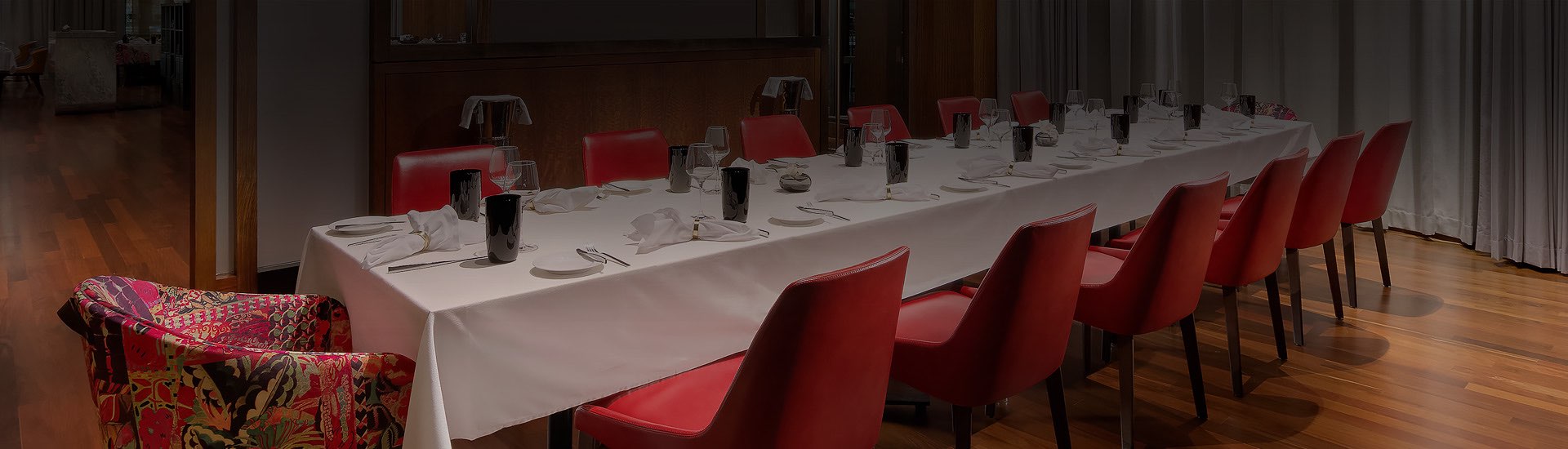 long table in a private dining room