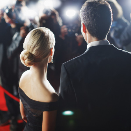 couple at red carpet award show