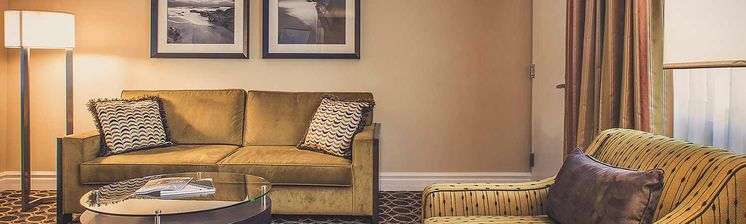living room area with gold couches