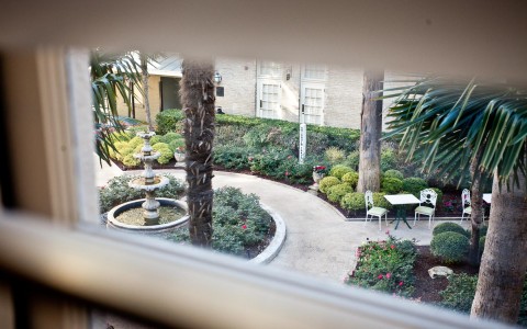 courtyard area at the hotel