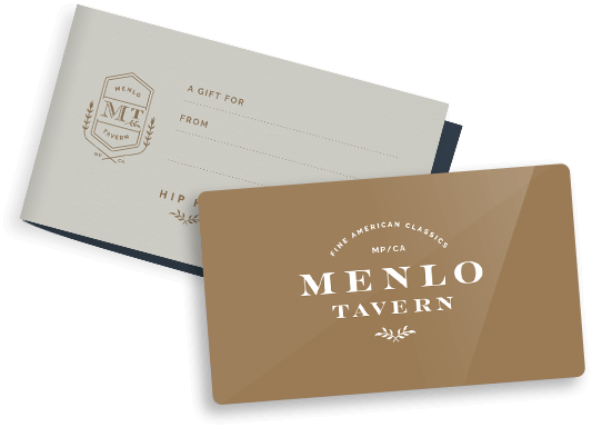 Menlo Tavern Gift Card and Gift Card holder