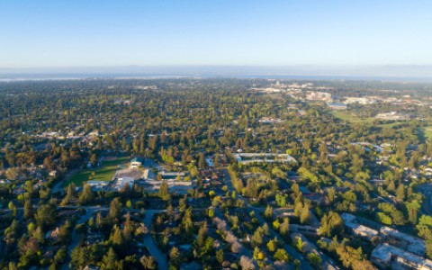 aerial view of menlo park