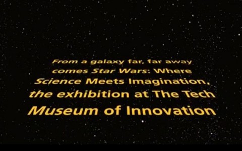 star wars intro themed Museum of science disclaimer