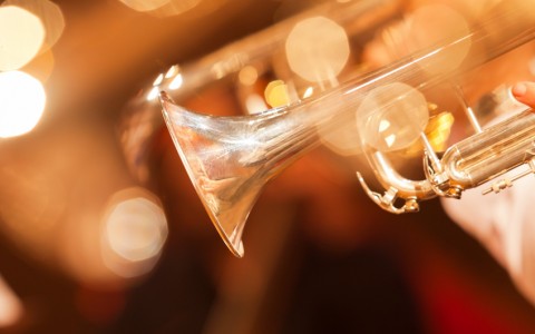 Detail of the trumpet closeup