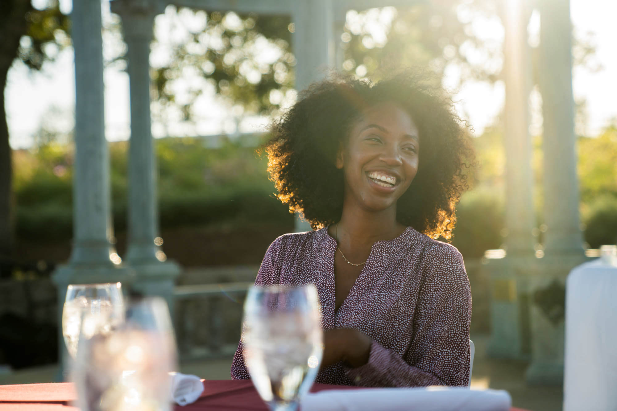 Woman laughing