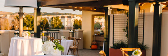 table top on roof top terrace