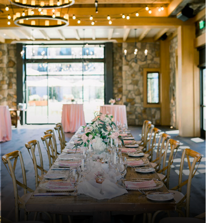 beautiful wedding table setup