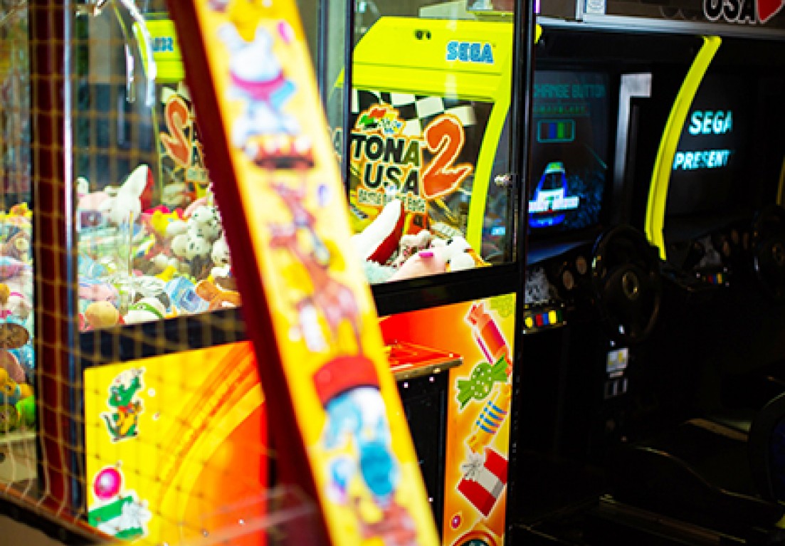 close view of a toy vending machine