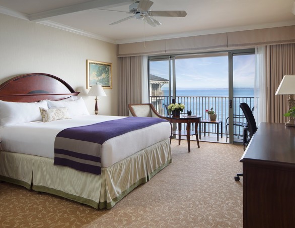 ocean view room with king bed