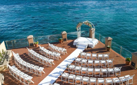 wedding altar and chairs by the ocean gallery 22