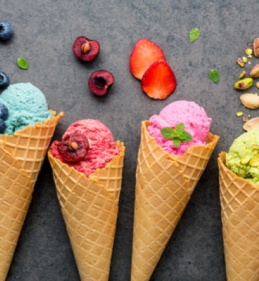 gelato ice cream cones