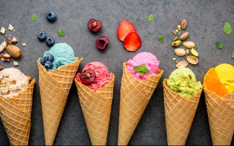 gelato ice cream cones