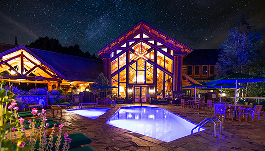 mountainlodgetelluride happenings poolnightsky