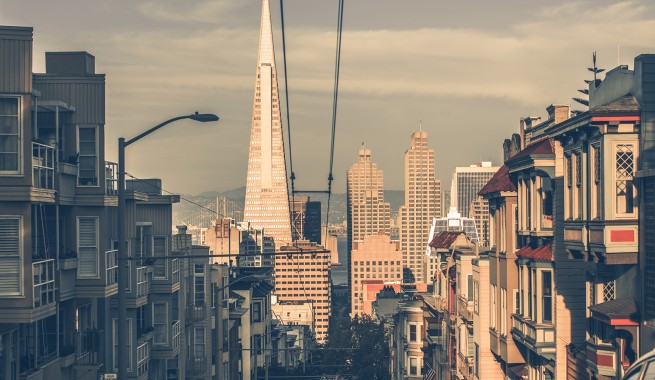 city scape cable line