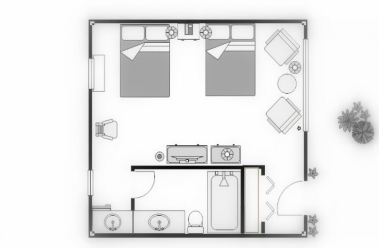 floorplan for over sized double