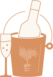gif of wine in cooler and wine glass