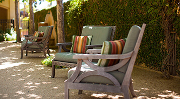 outdoor seating area