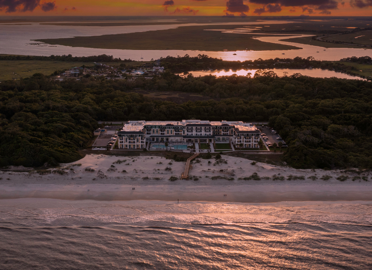 Jekyll Island photo shot from above