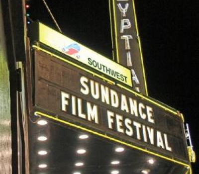 Marquee of Park Citys Egyptian Theater Advertising the Sundance Film Festival