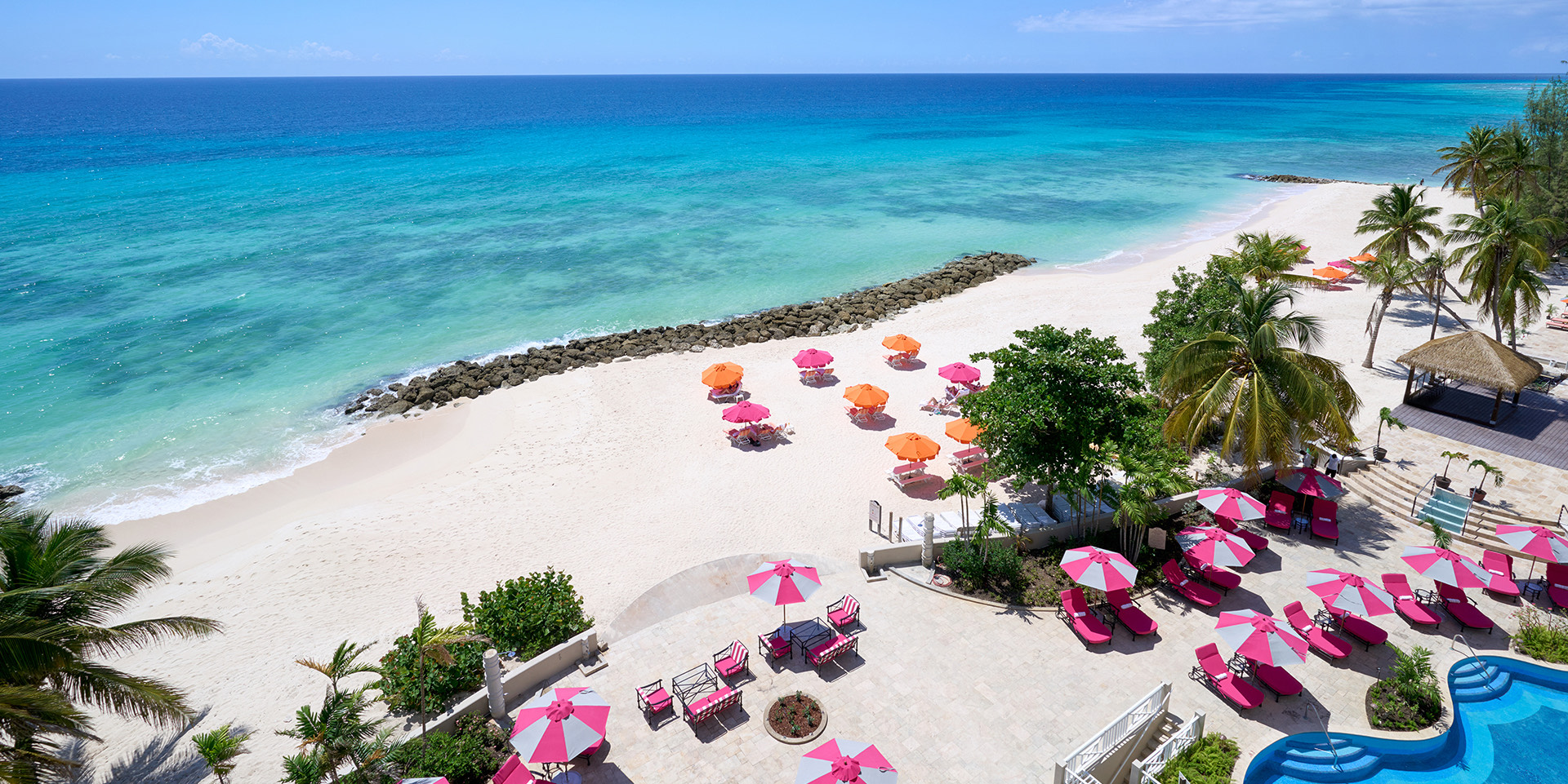 beach area outside the hotel