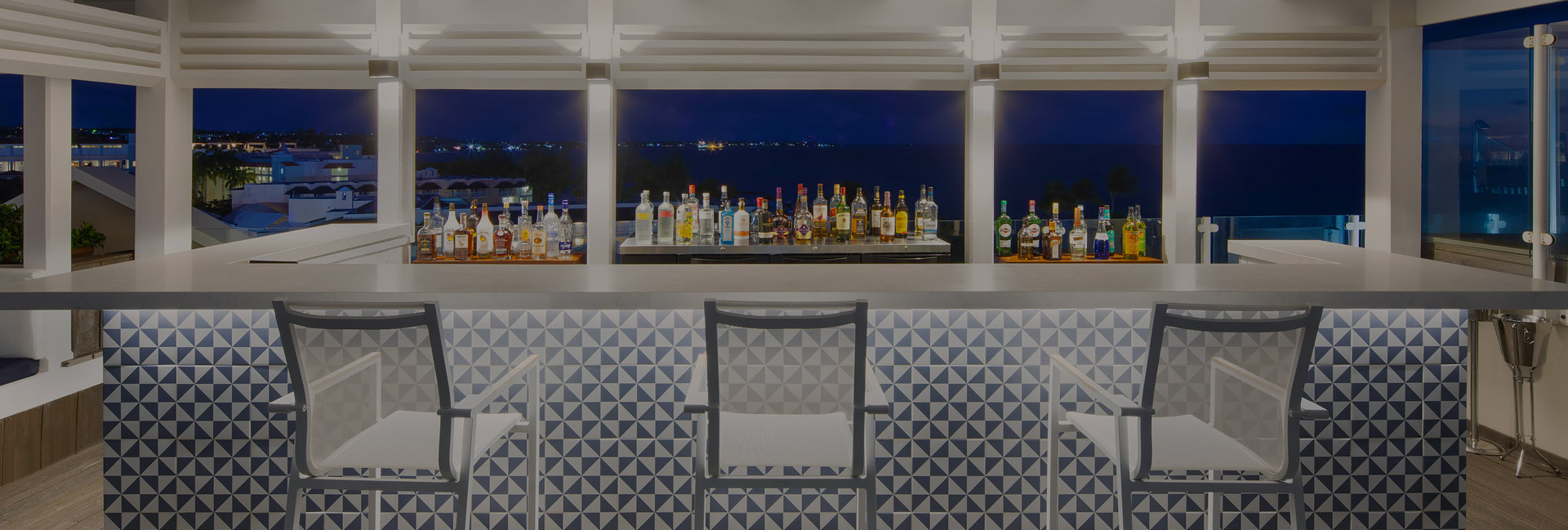 view of elegant outdoor bar
